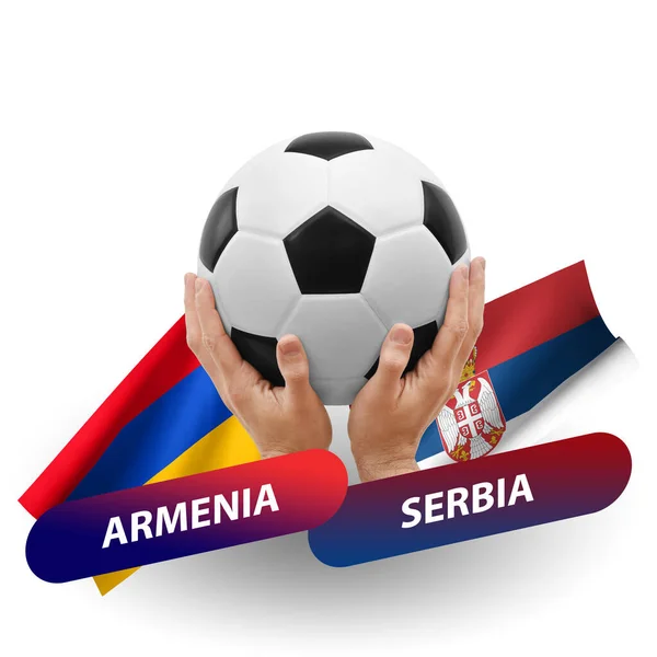 Soccer Football Competition Match National Teams Armenia Serbia — Photo