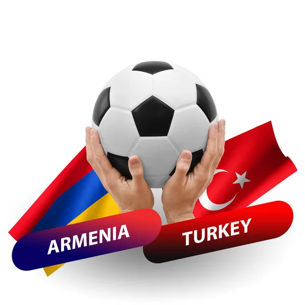 Soccer Football Competition Match National Teams Armenia Turkey — Zdjęcie stockowe