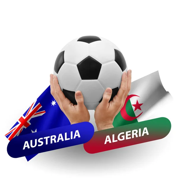 Soccer Football Competition Match National Teams Australia Algeria — Stock Photo, Image