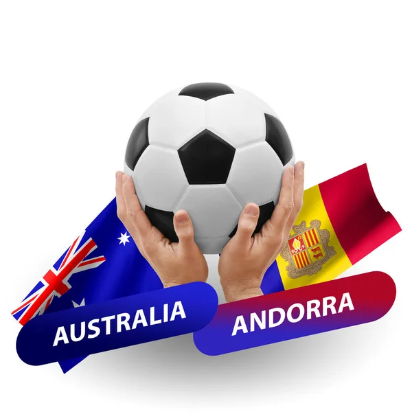 Soccer Football Competition Match National Teams Australia Andorra — Foto de Stock