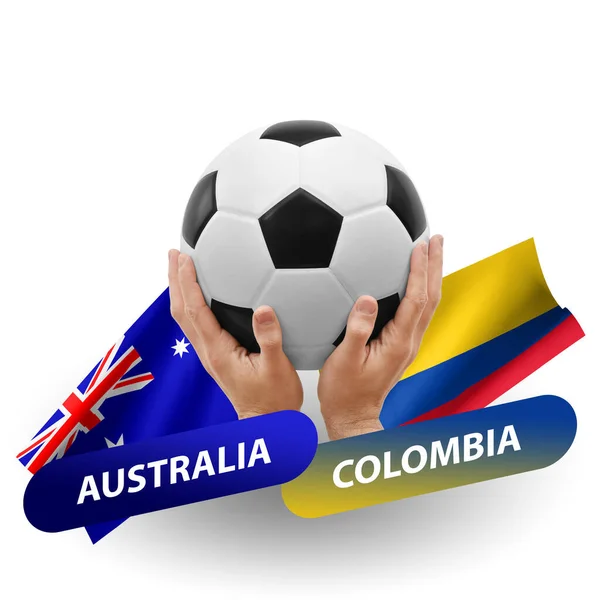 Soccer Football Competition Match National Teams Australia Colombia — Foto de Stock