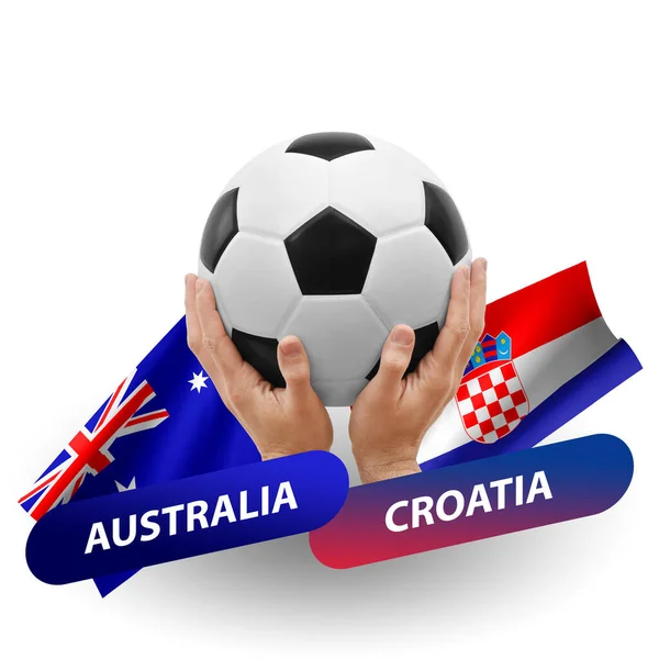 Soccer Football Competition Match National Teams Australia Croatia — Stockfoto