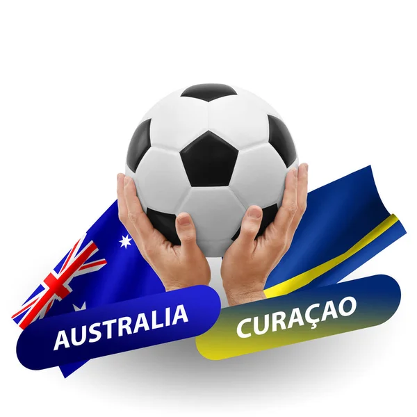 Soccer Football Competition Match National Teams Australia Curacao — Foto de Stock