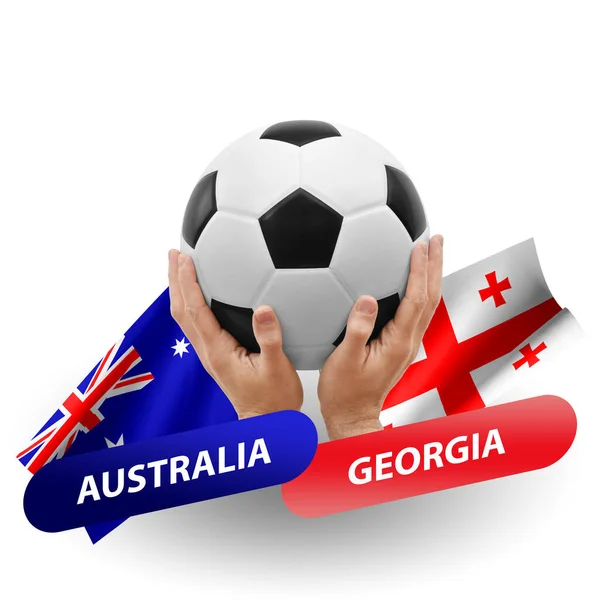 Soccer Football Competition Match National Teams Australia Georgia — Foto Stock