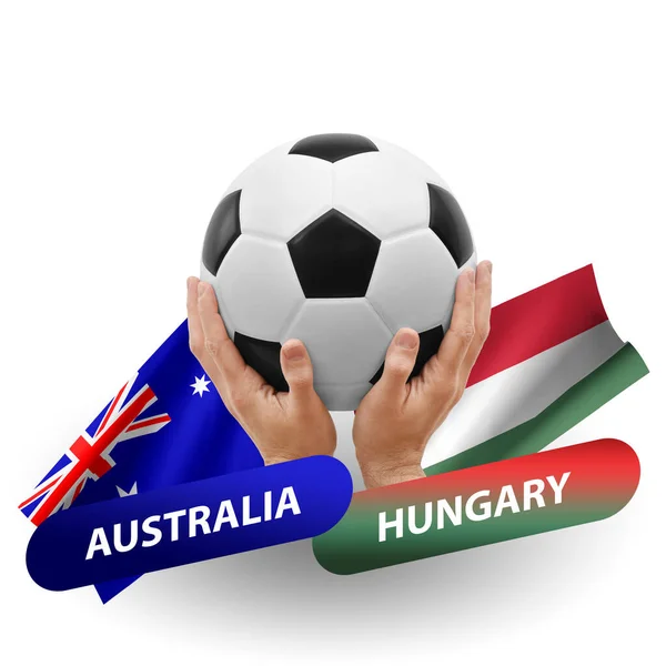 Soccer Football Competition Match National Teams Australia Hungary — Stockfoto