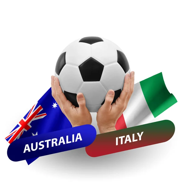 Soccer Football Competition Match National Teams Australia Italy — Stock Photo, Image
