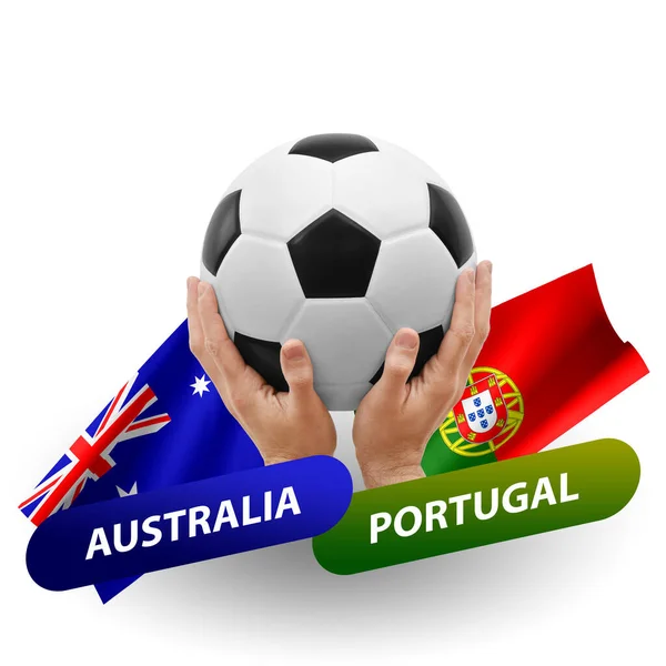 Soccer Football Competition Match National Teams Australia Portugal — Stock Photo, Image