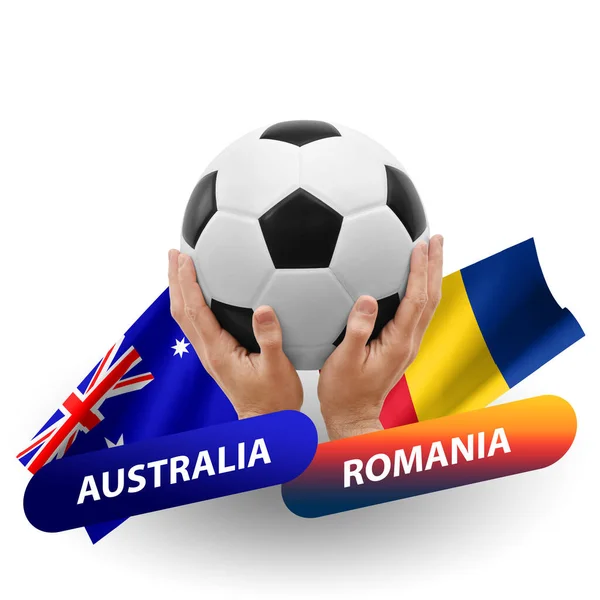 Soccer Football Competition Match National Teams Australia Romania — Photo