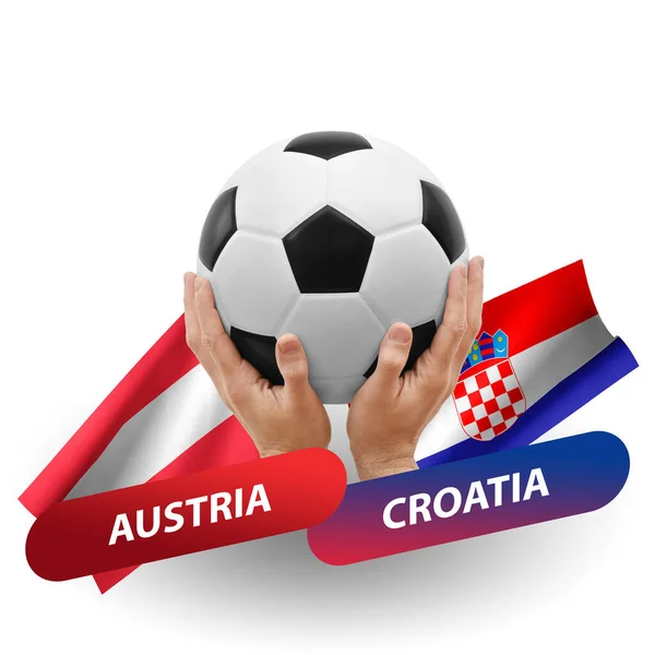 Soccer Football Competition Match National Teams Austria Croatia — Photo