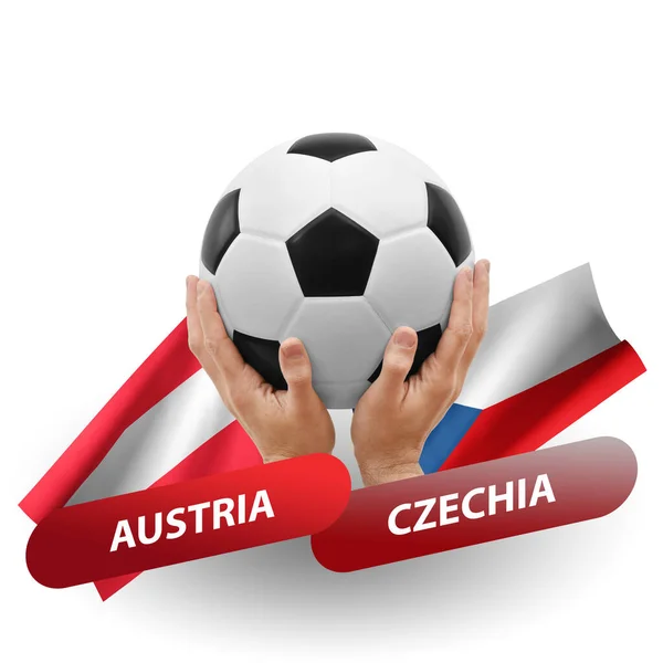 Soccer Football Competition Match National Teams Austria Czechia — Photo