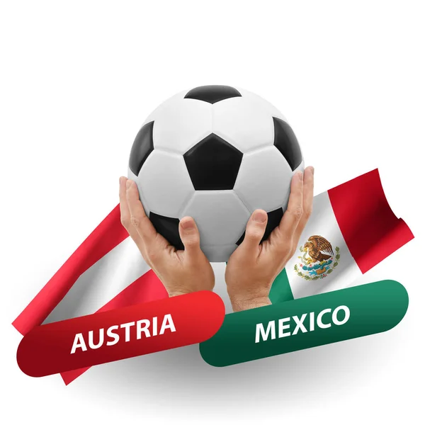 Soccer Football Competition Match National Teams Austria Mexico — Stock fotografie