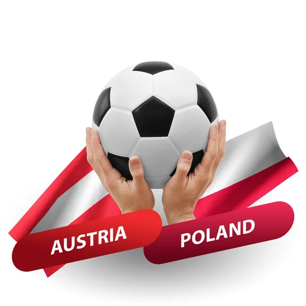 Soccer Football Competition Match National Teams Austria Poland — Zdjęcie stockowe