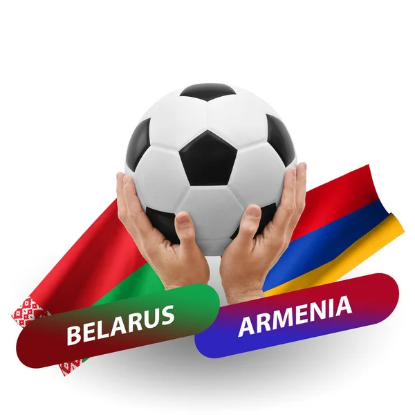 Soccer Football Competition Match National Teams Belarus Armenia — Photo