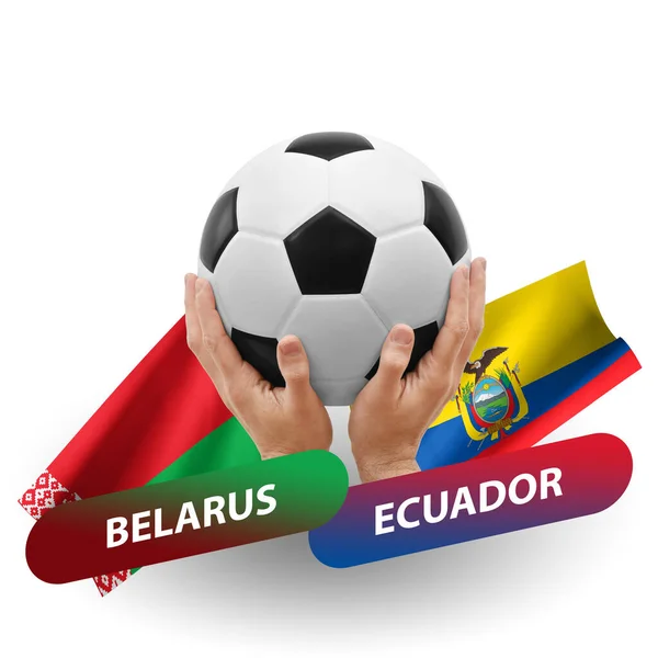 Soccer Football Competition Match National Teams Belarus Ecuador — Stockfoto