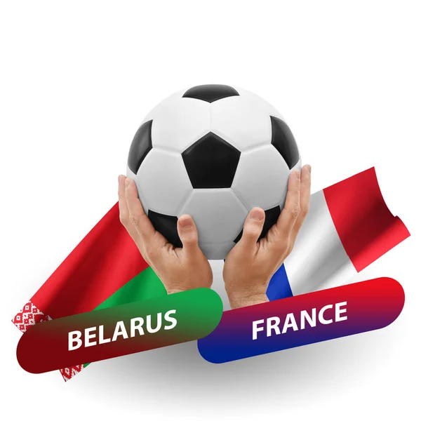 Football Match Compétition Équipes Nationales Belarus France — Photo