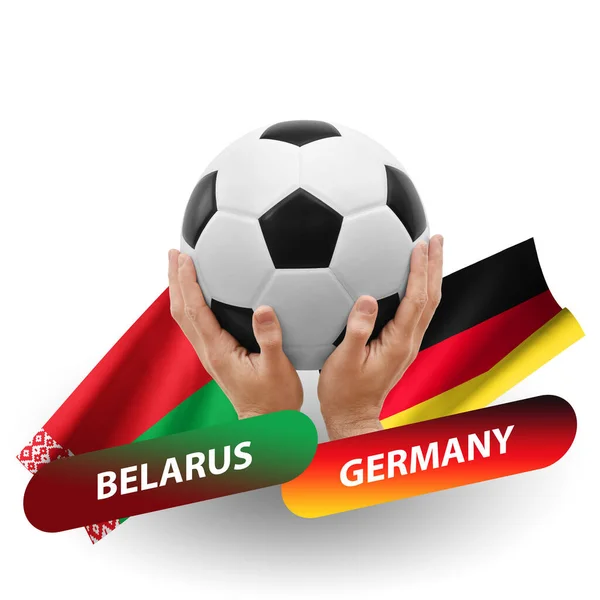 Soccer Football Competition Match National Teams Belarus Germany — Stok fotoğraf