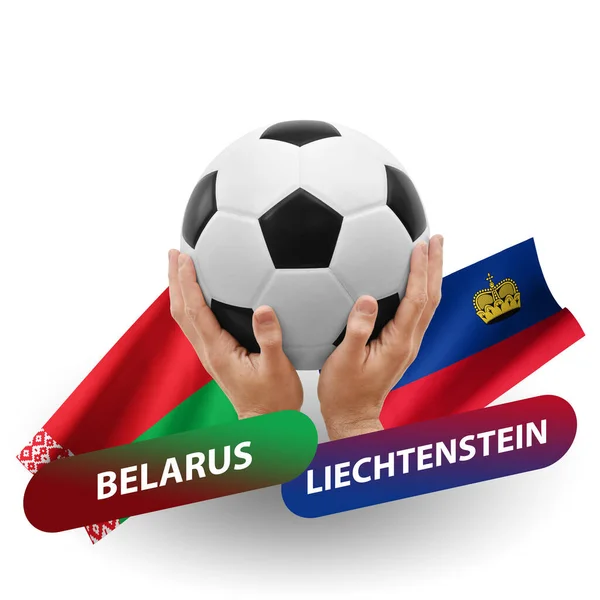 Soccer Football Competition Match National Teams Belarus Liechtenstein — Fotografia de Stock