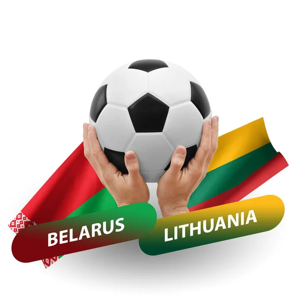 Soccer Football Competition Match National Teams Belarus Lithuania — Photo