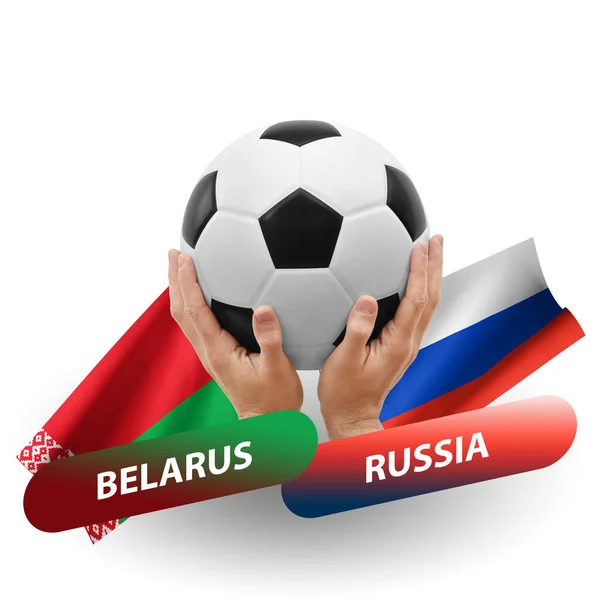 Soccer Football Competition Match National Teams Belarus Russia — Photo