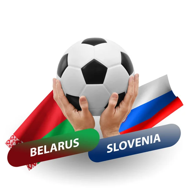 Soccer Football Competition Match National Teams Belarus Slovenia — Photo
