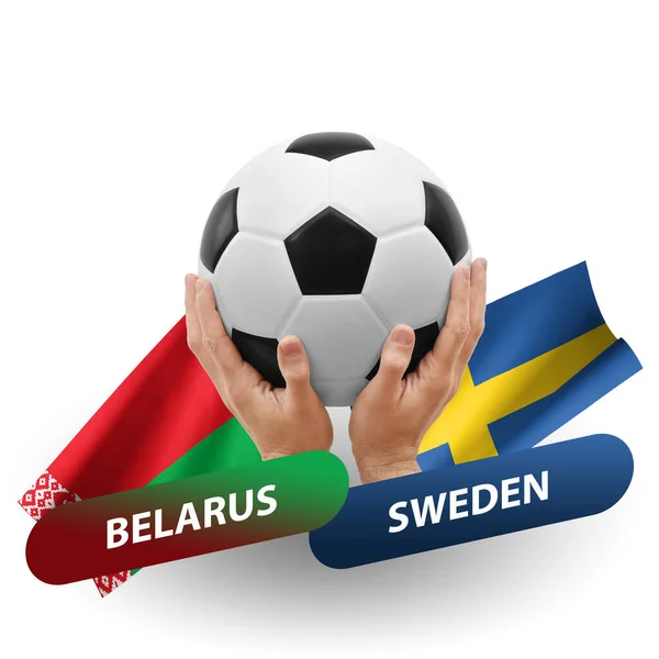 Soccer Football Competition Match National Teams Belarus Sweden — Photo