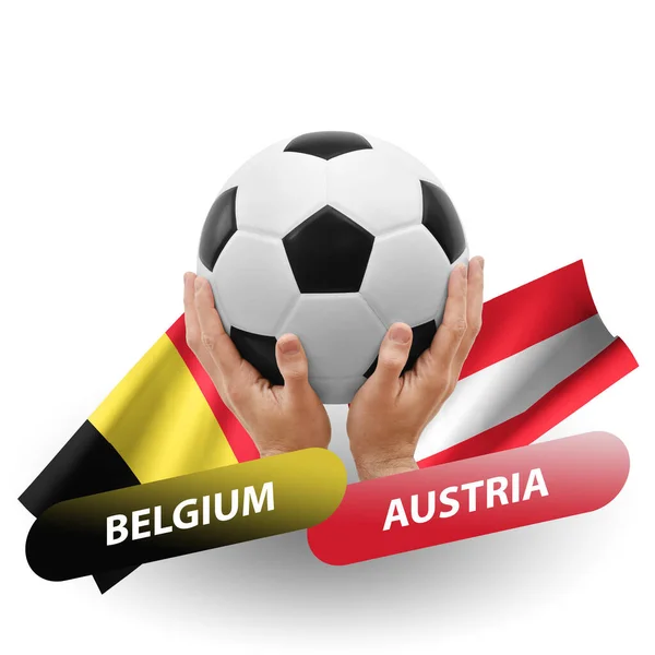 Soccer Football Competition Match National Teams Belgium Austria — Stock fotografie