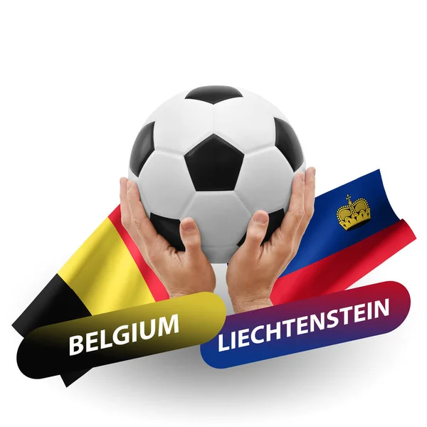 Soccer Football Competition Match National Teams Belgium Liechtenstein — Stockfoto