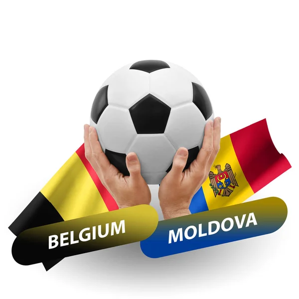 Soccer Football Competition Match National Teams Belgium Moldova — Stockfoto