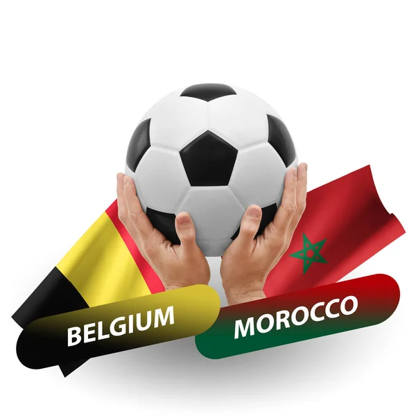 サッカーの試合 サッカー日本代表対モロッコ — ストック写真