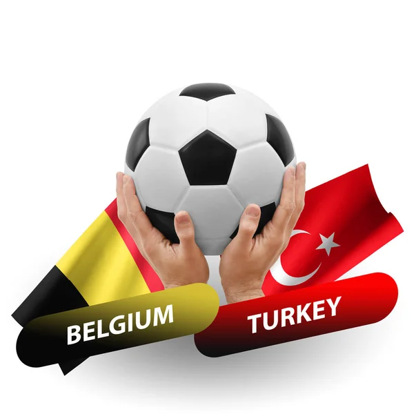 Soccer Football Competition Match National Teams Belgium Turkey — Fotografia de Stock