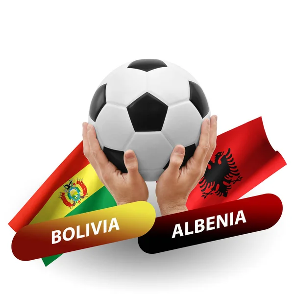 Soccer Football Competition Match National Teams Bolivia Albenia — Stock Fotó