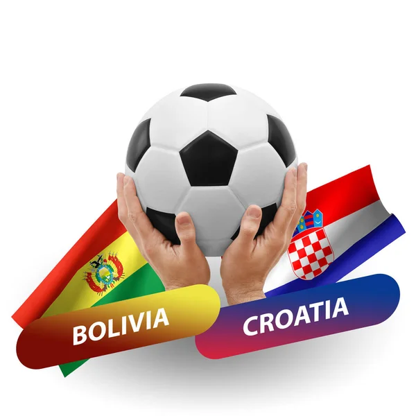 Soccer Football Competition Match National Teams Bolivia Croatia — стокове фото