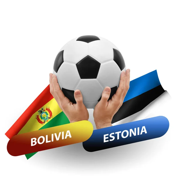 Soccer Football Competition Match National Teams Bolivia Estonia — стоковое фото