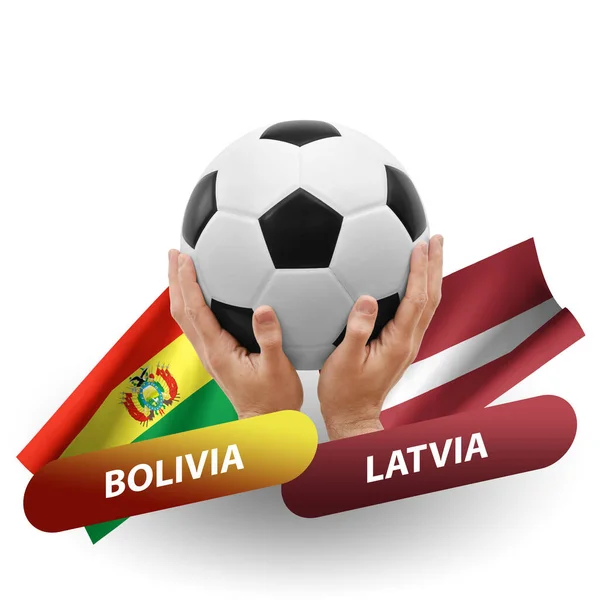 Ποδόσφαιρο Αγώνα Ποδοσφαίρου Εθνικές Ομάδες Bolivia Latvia — Φωτογραφία Αρχείου