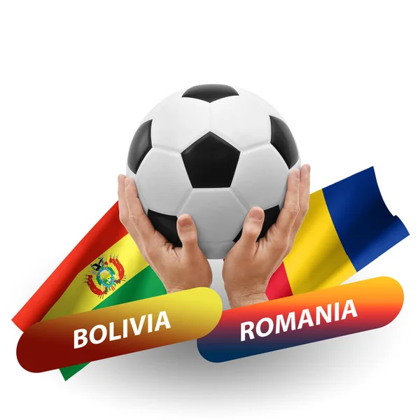 Soccer Football Competition Match National Teams Bolivia Romania — Stock Fotó