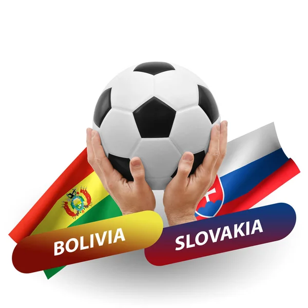 Soccer Football Competition Match National Teams Bolivia Slovakia — Stock Fotó