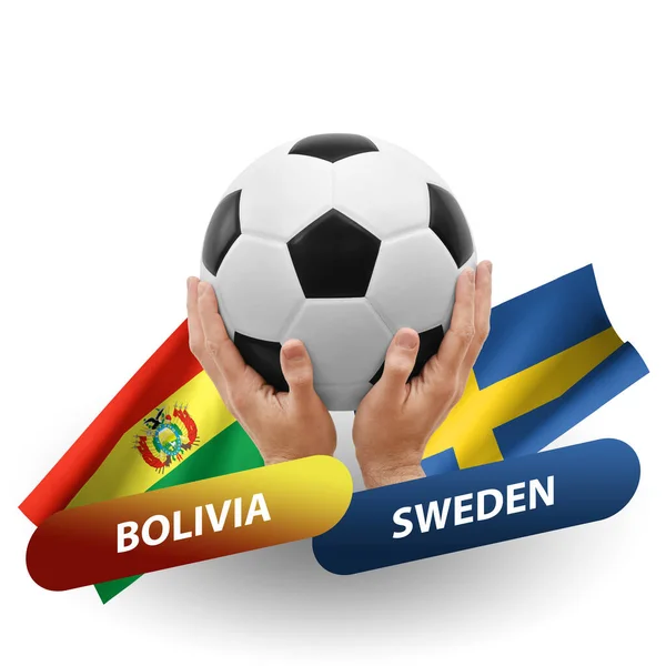 Ποδόσφαιρο Αγώνα Ποδοσφαίρου Εθνικές Ομάδες Bolivia Σουηδία — Φωτογραφία Αρχείου