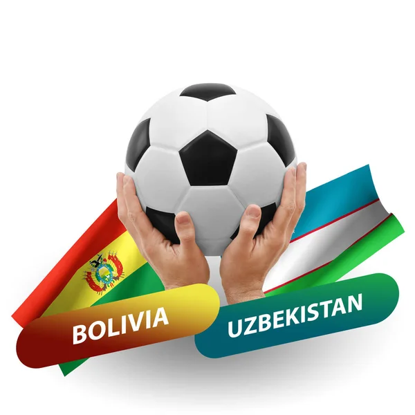 Soccer Football Competition Match National Teams Bolivia Uzbekistan — Stock Fotó