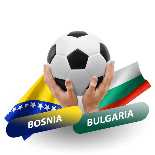 Soccer Football Competition Match National Teams Bosnia Bulgaria — Photo