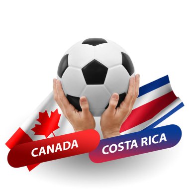 Soccer football competition match, national teams canada vs costa rica