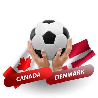 Soccer football competition match, national teams canada vs denmark
