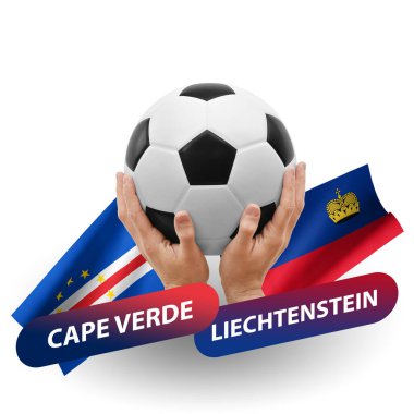Soccer football competition match, national teams cape verde vs liechtenstein