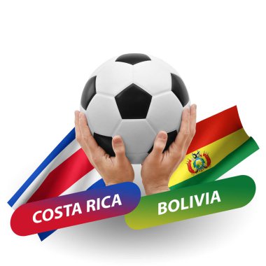 Soccer football competition match, national teams costa rica vs bolivia