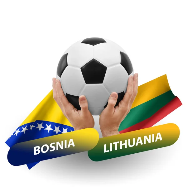 Fútbol Partido Competición Fútbol Selecciones Nacionales Bosnia Lithuania —  Fotos de Stock