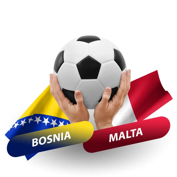 Soccer Football Competition Match National Teams Bosnia Malta — Photo