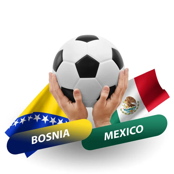 Soccer Football Competition Match National Teams Bosnia Mexico — Fotografia de Stock