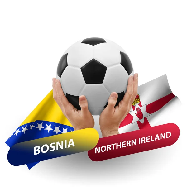 Soccer Football Competition Match National Teams Bosnia Northern Ireland — Photo