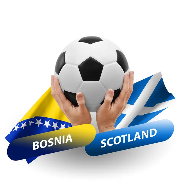 Soccer Football Competition Match National Teams Bosnia Scotland — Photo