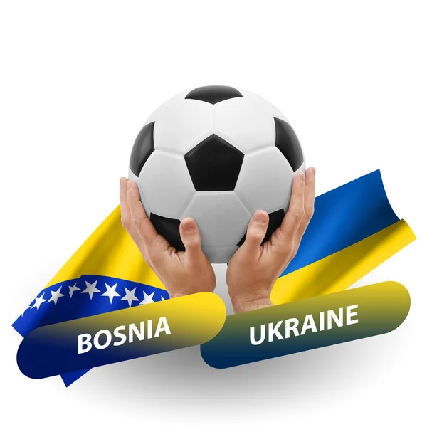 Soccer Football Competition Match National Teams Bosnia Ukraine — Photo