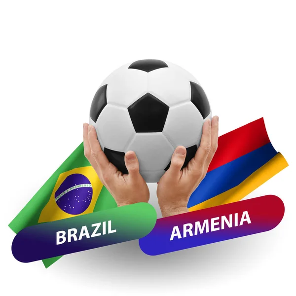 Soccer Football Competition Match National Teams Brazil Armenia — Stockfoto
